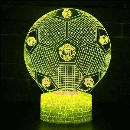Lampka nocna LED 3D Manchester United – piłka – pilot – zdjęcie produktu