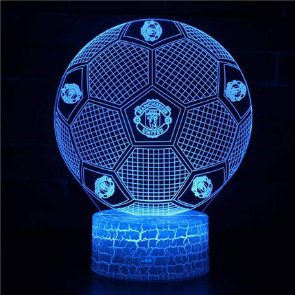 Lampka nocna LED 3D Manchester United – piłka – pilot – zdjęcie produktu