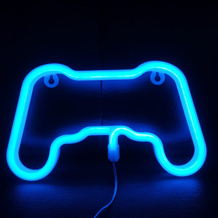 Neon LED Gamepad na ścianę – 25 × 12 cm, USB/baterie – zdjęcie produktu