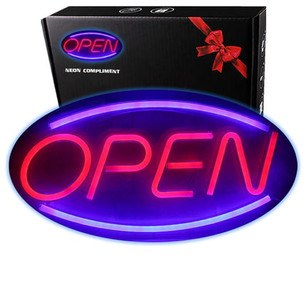 Neon LED OPEN na ścianę – 42 × 25 cm, USB/baterie – zdjęcie produktu