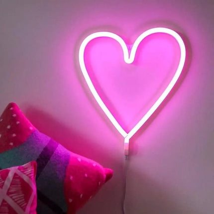 Neon LED Duże serce na ścianę – USB/baterie – zdjęcie produktu