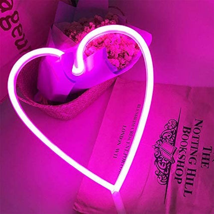 Neon LED Duże serce na ścianę – USB/baterie – zdjęcie produktu