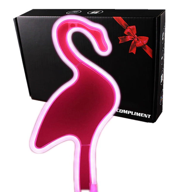 Neon LED Flaming na ścianę – 29 × 15 cm, USB/baterie – zdjęcie produktu