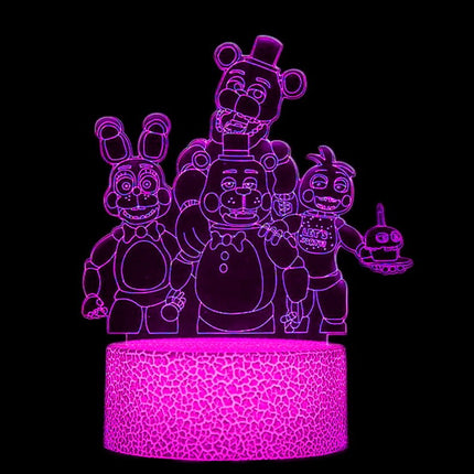 Lampka nocna LED 3D Five Nights at Freddy’s – pilot, USB – zdjęcie produktu