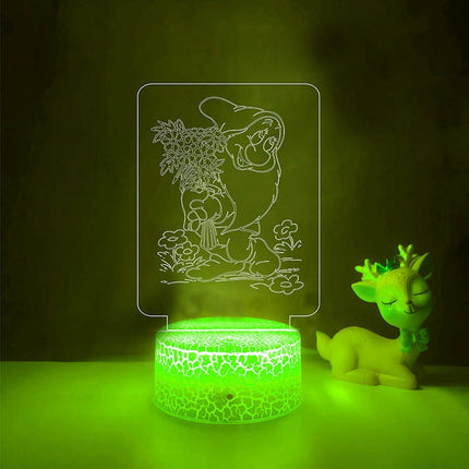 Lampka nocna LED 3D Gnom – pilot – zdjęcie produktu