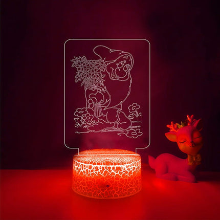 Lampka nocna LED 3D Gnom – pilot – zdjęcie produktu