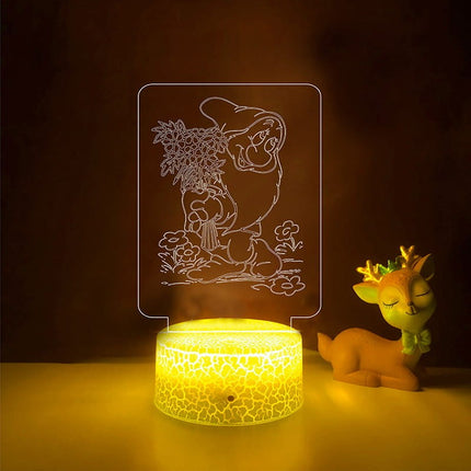 Lampka nocna LED 3D Gnom – pilot – zdjęcie produktu