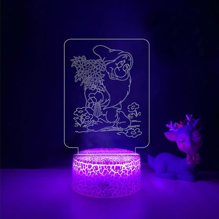 Lampka nocna LED 3D Gnom – pilot – zdjęcie produktu