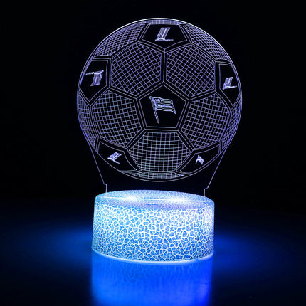 Lampka nocna LED 3D Cracovia – herb – pilot, 16 kolorów, USB – zdjęcie produktu