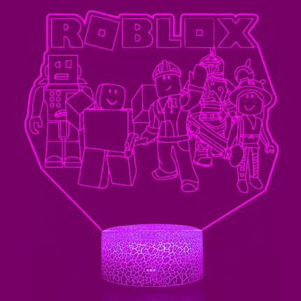 Lampka nocna LED 3D Roblox – postacie – pilot – zdjęcie produktu