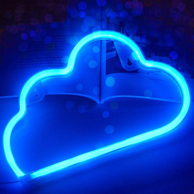 Neon LED Chmura na ścianę – 26 × 16,5 cm, USB/baterie – zdjęcie produktu
