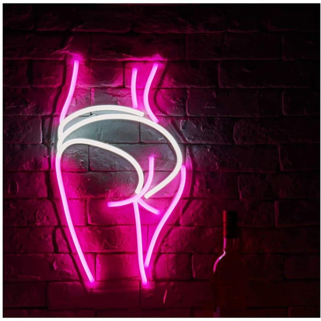 Neon LED Postać kobiety na ścianę – 35 × 21 cm, USB/baterie – zdjęcie produktu
