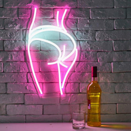 Neon LED Postać kobiety na ścianę – 35 × 21 cm, USB/baterie – zdjęcie produktu