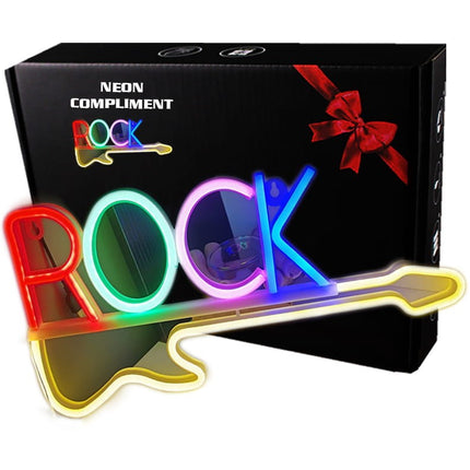 Neon LED Rock na ścianę – USB/baterie – zdjęcie produktu