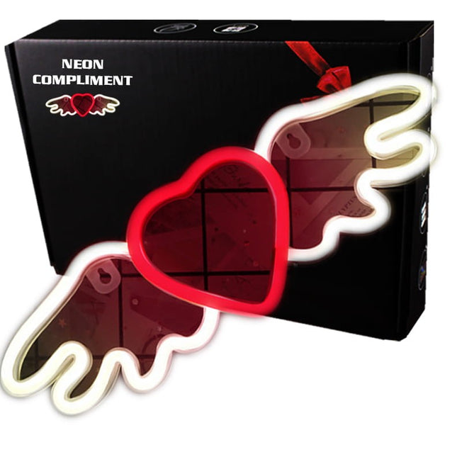 Neon LED Anielskie serce na ścianę – USB/baterie – zdjęcie produktu