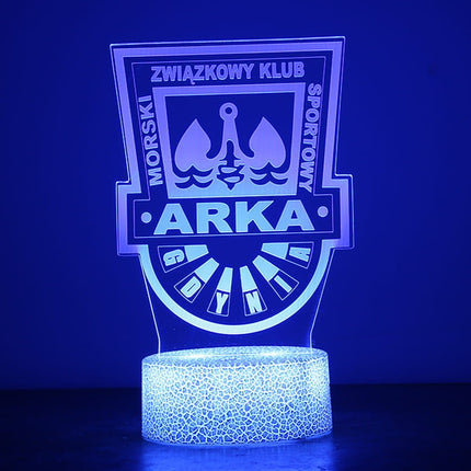 Lampka nocna LED 3D Arka Gdynia – pilot, 16 kolorów – zdjęcie produktu