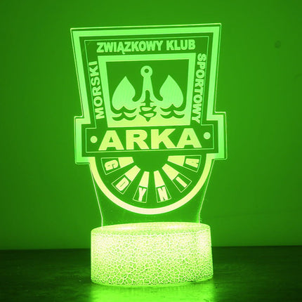 Lampka nocna LED 3D Arka Gdynia – pilot, 16 kolorów – zdjęcie produktu