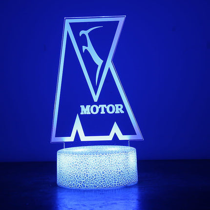 Lampka nocna LED 3D Motor Lublin – pilot, 16 kolorów, USB – zdjęcie produktu