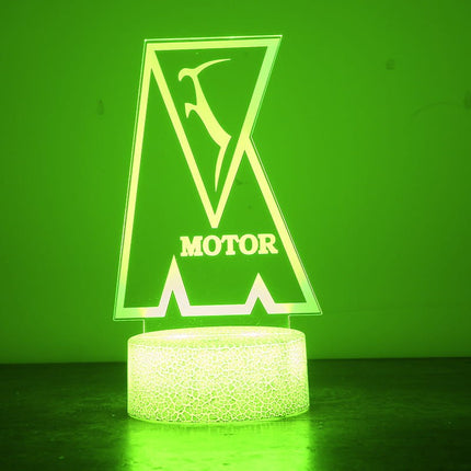 Lampka nocna LED 3D Motor Lublin – pilot, 16 kolorów, USB – zdjęcie produktu