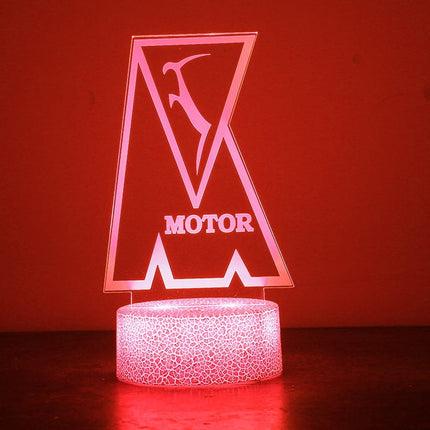 Lampka nocna LED 3D Motor Lublin – pilot, 16 kolorów, USB – zdjęcie produktu