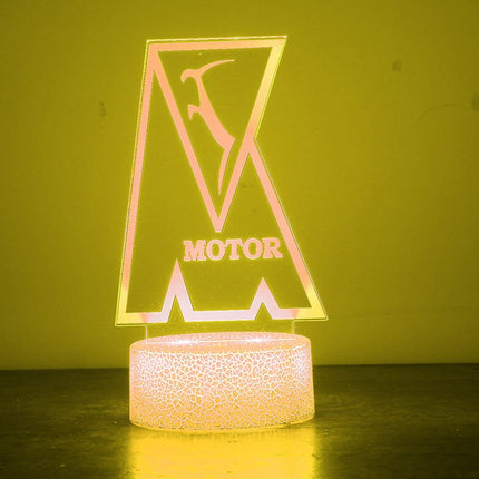 Lampka nocna LED 3D Motor Lublin – pilot, 16 kolorów, USB – zdjęcie produktu