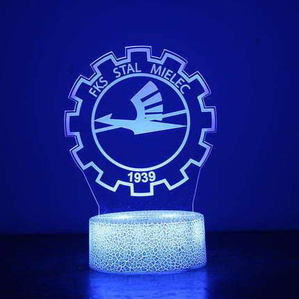 Lampka nocna LED 3D Stal Mielec – pilot, 16 kolorów, USB – zdjęcie produktu