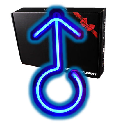 Neon LED Symbol mężczyzny na ścianę – 18 × 16 cm, USB/baterie – zdjęcie produktu