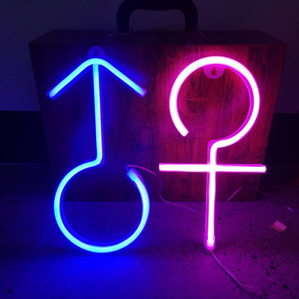 Neon LED Symbol mężczyzny na ścianę – 18 × 16 cm, USB/baterie – zdjęcie produktu