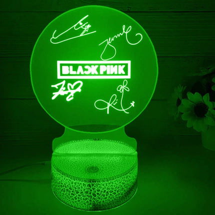 Lampka nocna LED 3D BLACKPINK – pilot, USB – zdjęcie produktu
