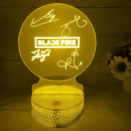 Lampka nocna LED 3D BLACKPINK – pilot, USB – zdjęcie produktu