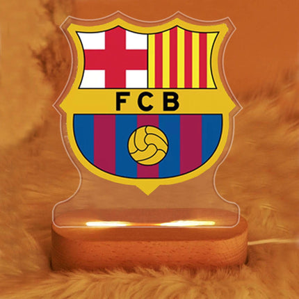 Lampka nocna LED 3D FC Barcelona z nadrukiem – USB – zdjęcie produktu