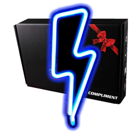 Neon LED Piorun na ścianę – 30 × 16 cm, USB/baterie – zdjęcie produktu