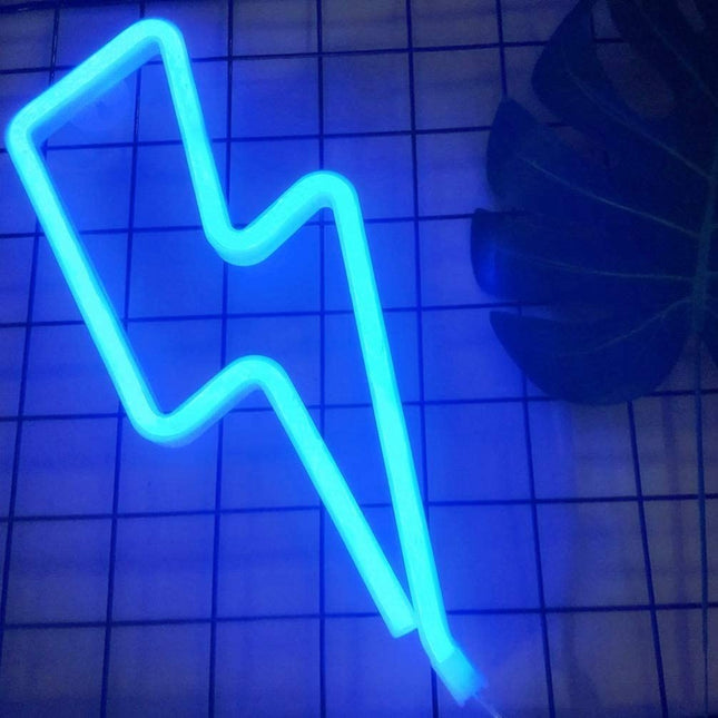 Neon LED Piorun na ścianę – 30 × 16 cm, USB/baterie – zdjęcie produktu