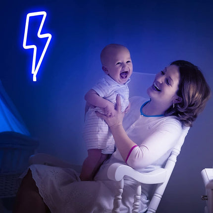 Neon LED Piorun na ścianę – 30 × 16 cm, USB/baterie – zdjęcie produktu