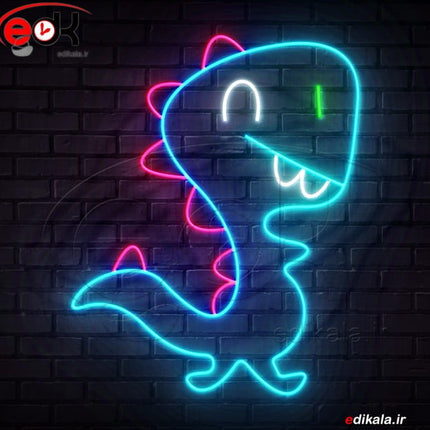 Neon LED Dinozaur Jurassic na ścianę – USB – zdjęcie produktu