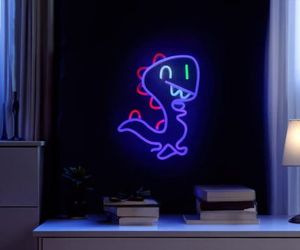 Neon LED Dinozaur Jurassic na ścianę – USB – zdjęcie produktu