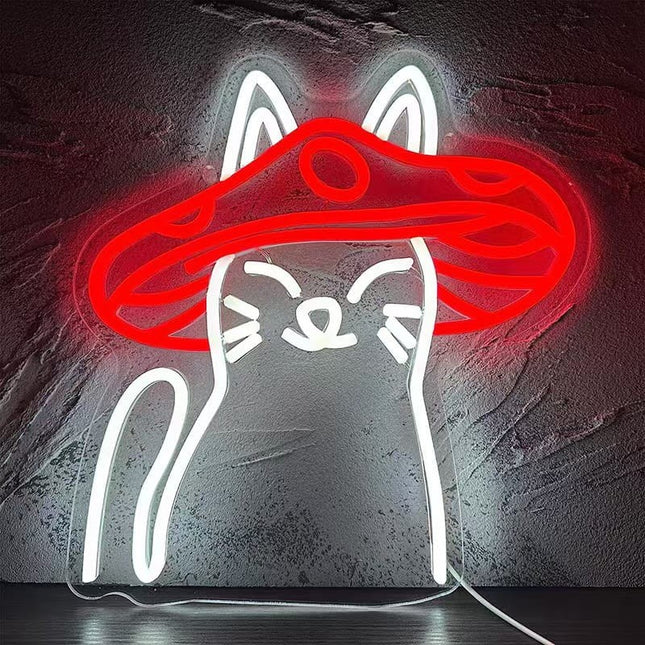Neon LED Kot kowboj na ścianę – USB – zdjęcie produktu