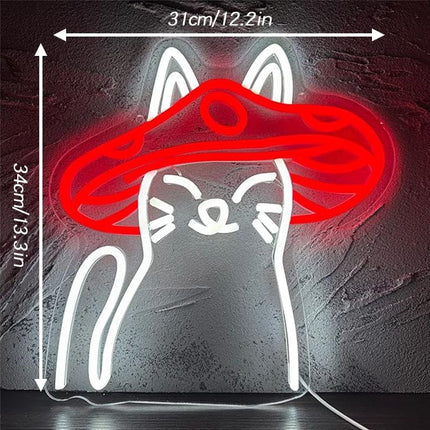 Neon LED Kot kowboj na ścianę – USB – zdjęcie produktu