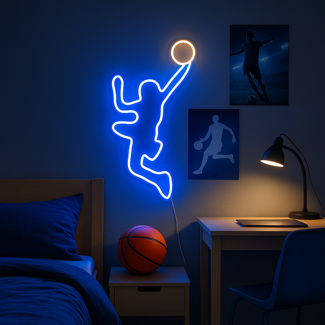 Neon LED Siatkarz na ścianę – USB/baterie – zdjęcie produktu
