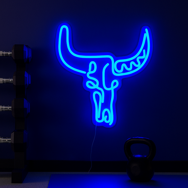 Neon LED Byk na ścianę – USB – zdjęcie produktu