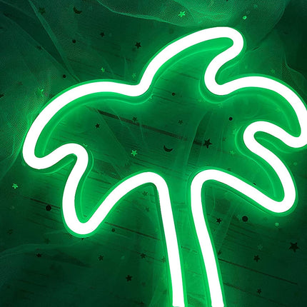 Neon LED Palma na ścianę – 22 × 20 cm, USB/baterie – zdjęcie produktu