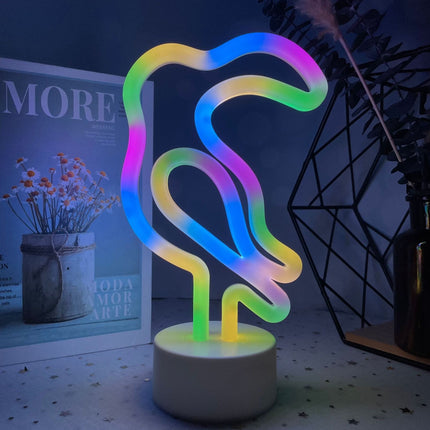 Neon LED Papuga na biurko – zdjęcie produktu