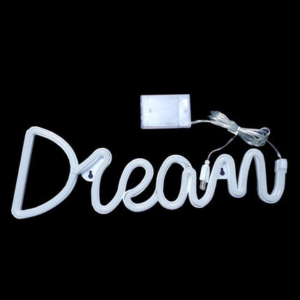 Neon LED Dream – niebieski na ścianę – 40 × 14 cm, USB/baterie – zdjęcie produktu