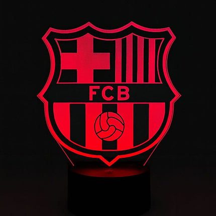 Lampka nocna LED 3D FC Barcelona – pilot, 16 kolorów, USB – zdjęcie produktu