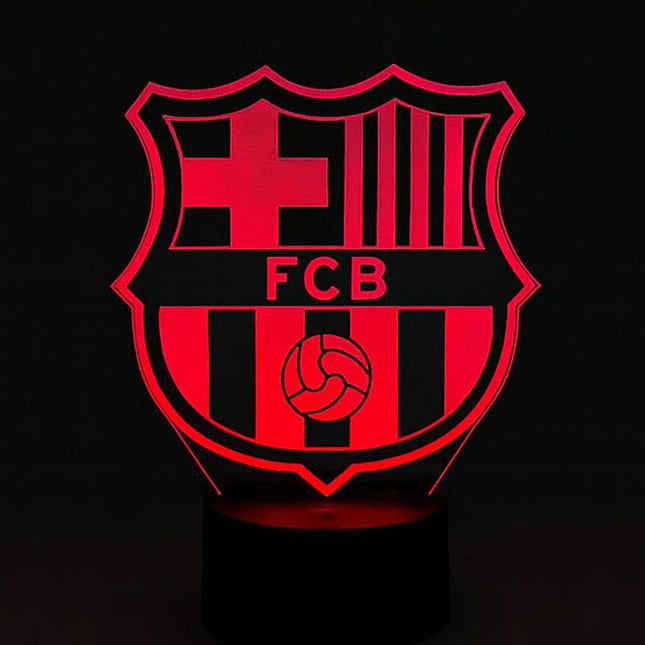 Lampka nocna LED 3D FC Barcelona – pilot, 16 kolorów, USB – zdjęcie produktu