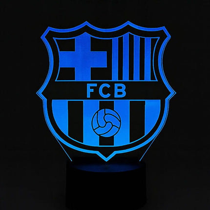 Lampka nocna LED 3D FC Barcelona – pilot, 16 kolorów, USB – zdjęcie produktu