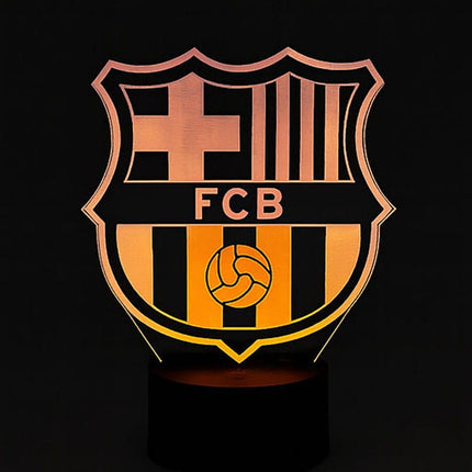 Lampka nocna LED 3D FC Barcelona – pilot, 16 kolorów, USB – zdjęcie produktu