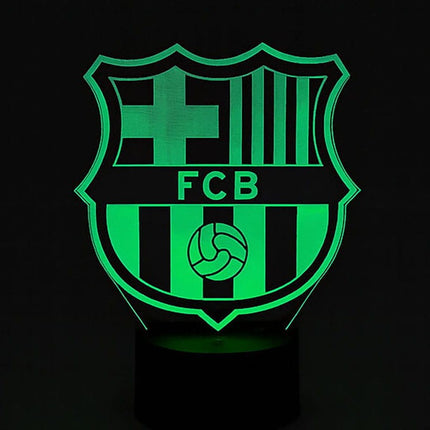 Lampka nocna LED 3D FC Barcelona – pilot, 16 kolorów, USB – zdjęcie produktu