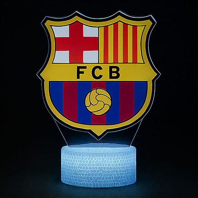 Lampka nocna LED 3D FC Barcelona z nadrukiem – pilot, 16 kolorów, USB – zdjęcie produktu