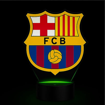 Lampka nocna LED 3D FC Barcelona z nadrukiem – pilot, 16 kolorów, USB – zdjęcie produktu